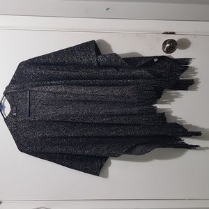 Model France sparkling blazer scarf